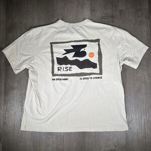 P&co Boxy T-Shirt Heavy Men’s Size XL shirt Cotton Extra Large White Cream New